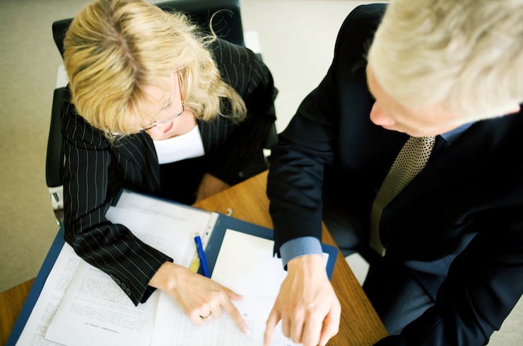 Legal office with documents